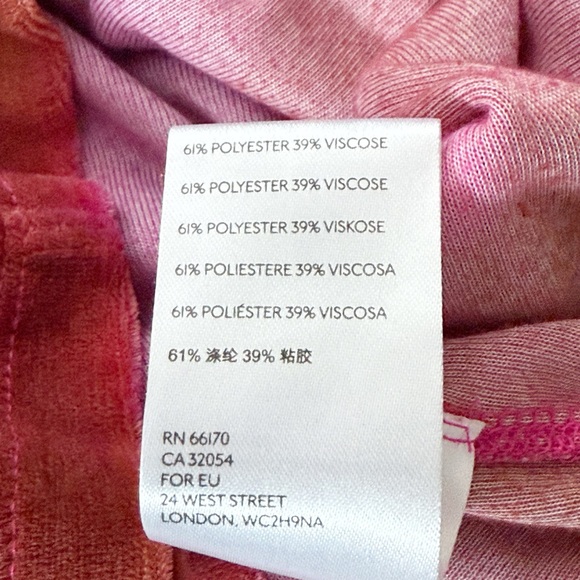 Free People Bright Eyes Pink Purple Tie Dye Velvet Baby Tee - Picture 6 of 8